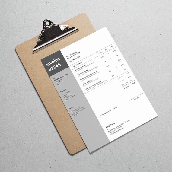 Word Invoice Template Clean Invoice Stylish Invoice | Etsy