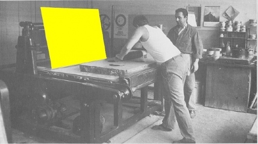 Jack Walsh #making #old #white #print #yellow #solid #black #artwork #square #jack #vintage #art #and #working #man #colour #walsh #cutout