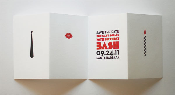 Modern-Letterpress-70th-Birthday-Party-Invitations #print #letterpress #invitation