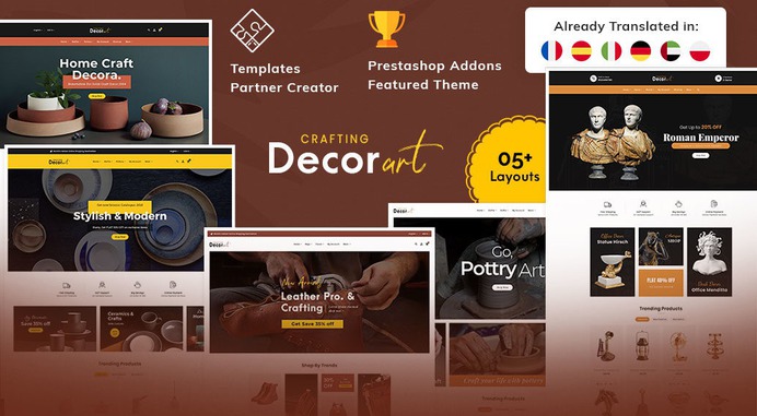 #Decor #Art & #Home #Crafts – #Prestashop #Responsive #Theme | #TemplateTrip #eCommerce #Website #Design #Template