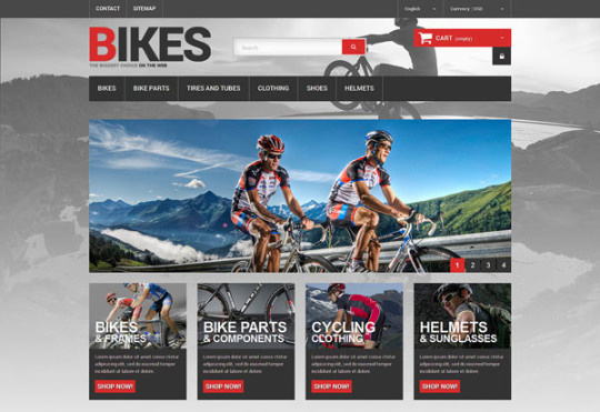 Prestashop Bikes Store Theme
