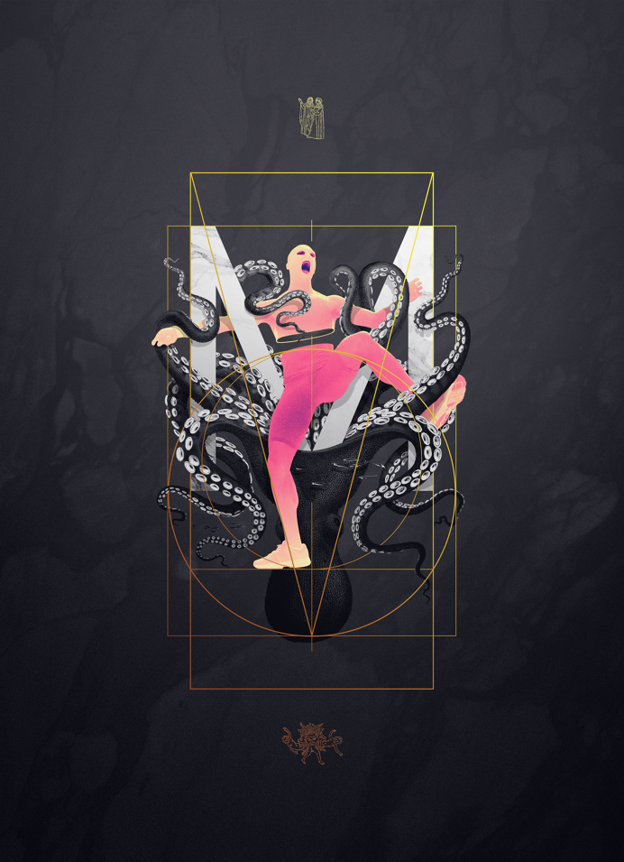 Personal Artworks on Behance #octopus #collage #geometric
