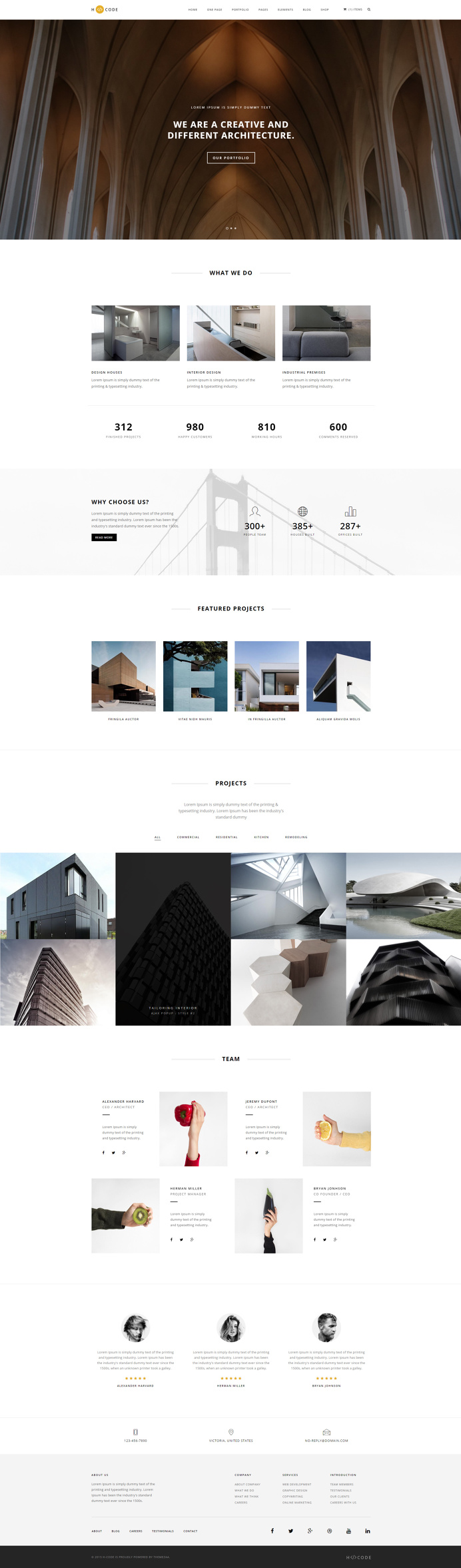 H-Code #Responsive & #Multipurpose #OnePage and #MultiPage #Template For #Architecture by #ThemeZaa http://goo.gl/ygs4kX