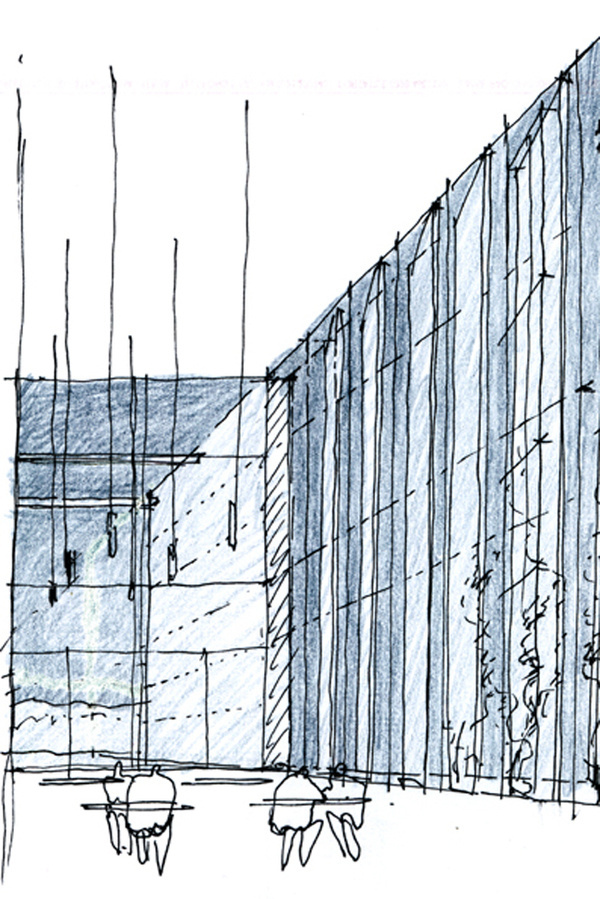 11 azero_landini_Bolzano 650 #project #view #design #drawing #contemporary #architecture #art #pen #pencil #museun