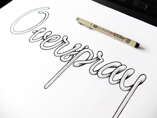 Overspray, Hand drawn #micro #lettering #overspray #typography