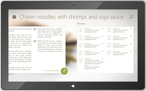 Cookbook by Slow Sense Windows 8 Application on Behance #windows8