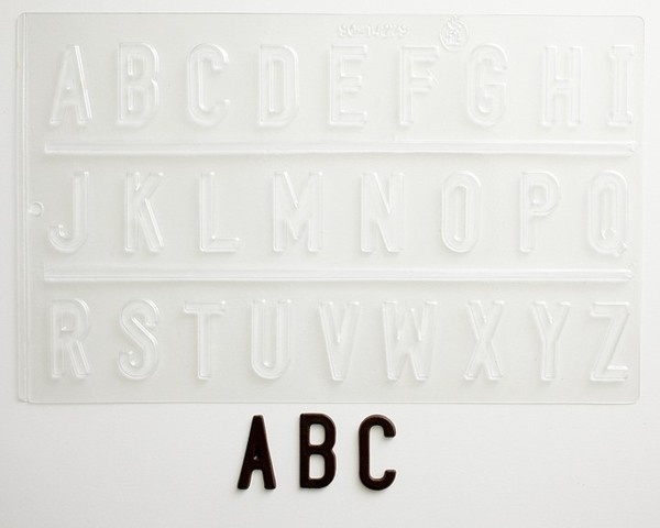 Classic Alphabet Chocolate Mold #type