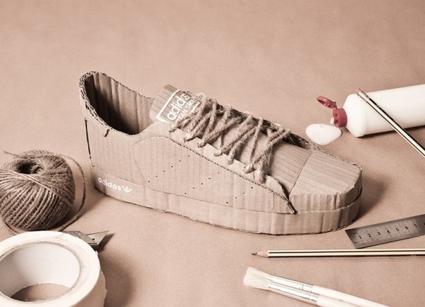 Adidas Originals with Cardboard – Fubiz™ #art #cardboard #sneakers #paper #adidas #originals