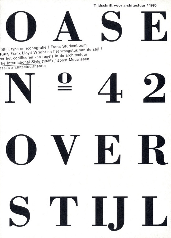 Tijdschrift voor architectuur/1995 #layout #typography