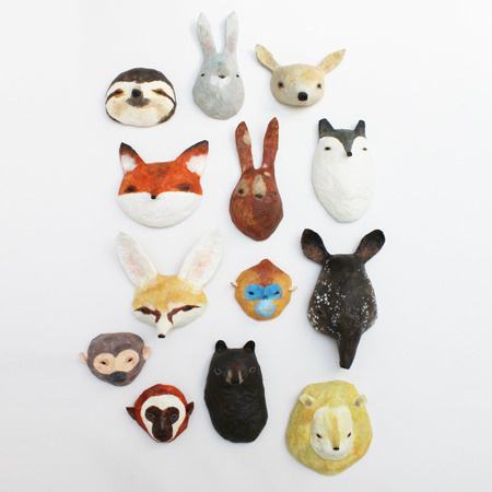 Abigail Brown: creature textile designer extraordinaire animals #fox #lion #monkey #masks #sculptures #animals #rabbit