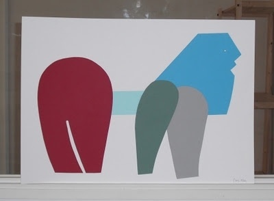 Penny Klein #cardboard #lion #bottom #collage #animal