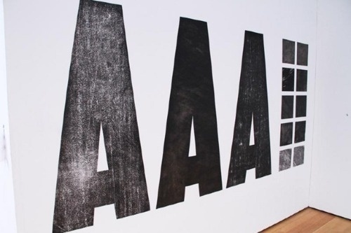 Triple A type on a wall #type