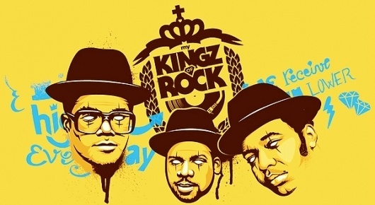 my KINGZ (of) ROCK on the Behance Network #illustration #5ive