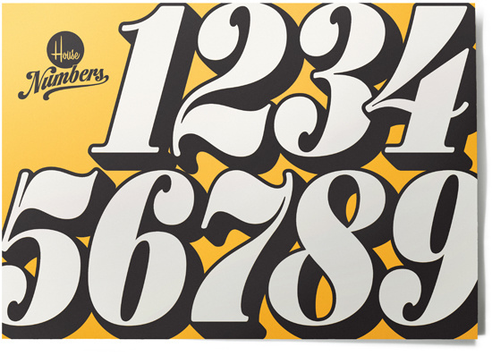 house, typography, retro