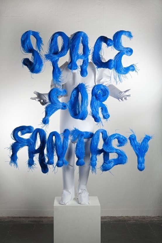 The 3D Type Book by FL@33..! SPACE FOR FANTASY! #wool #real