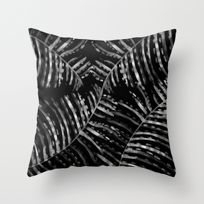 night #interior #pattern #white #black #handmade #samambaia #and #leaves