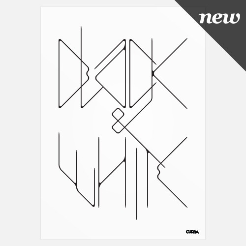 Cursa — Black & White (Print) #white #print #black #cursa #poster #and #type #typography