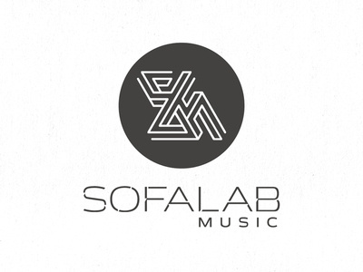 logo mark for Sofa Lab Music #circle #line #penrose #white #round #& #black #label #record #triangle #identity #angles #music #logo #edm