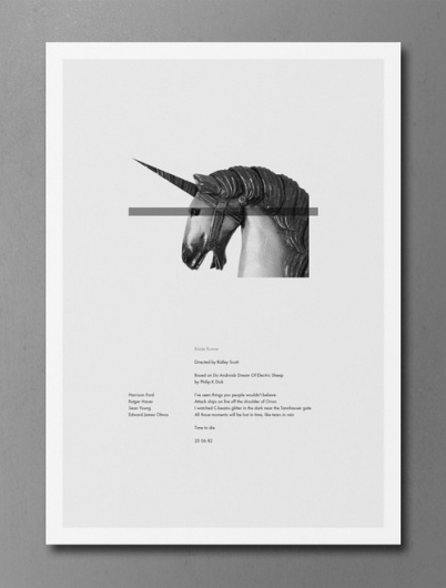 Swiss Cheese and Bullets — Blade Runner poster by Daniel Gray #minimal #poster #film #blade runner #unicorn #quote