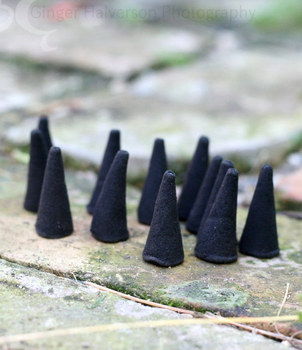 Blackberry Sage Charcoal Incense Cones 10 Pack Handmade Aromatherapy Gift Under 5 Fruit Fruity Blackberries Meditation Zen Scented #incense #minimal #black
