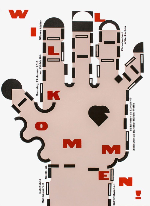 willkommen poster by Dafi Kühne.