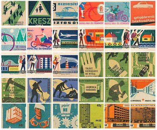 Old matchbox labels. #matchbox #labels #retro #illustrations #vintage