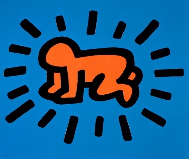 #radiantbaby #keithharing #blue #orange