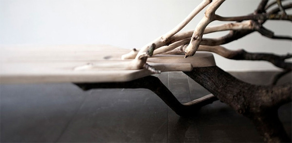 Fallen Tree Bench by Benjamin Graindorge #raw #tree #bench #wood #furniture