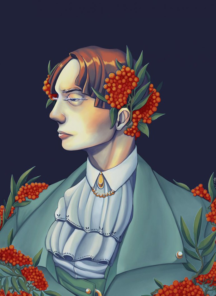 Frozen rowan by meanpersonaart