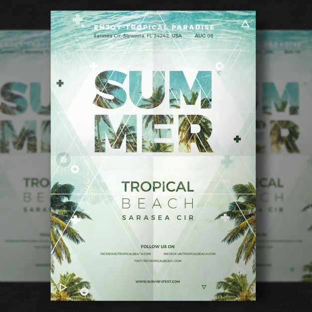 Summer party flyer Free Psd. See more inspiration related to Brochure, Flyer, Poster, Mockup, Tree, Music, Party, Cover, Summer, Template, Beach, Sea, Brochure template, Sun, Party poster, Leaflet, Dance, Celebration, Tropical, Festival, Holiday, Event, Flyer template, Stationery, Mock up, Poster template, Party flyer, Booklet, Document, Fun, Palm, Vacation, Page, Fresh, Sunshine, Cool, Season, Heat, Mock, Summertime and Seasonal on Freepik.