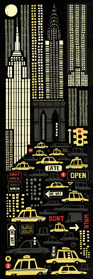 New York #york #illustration #cars #new