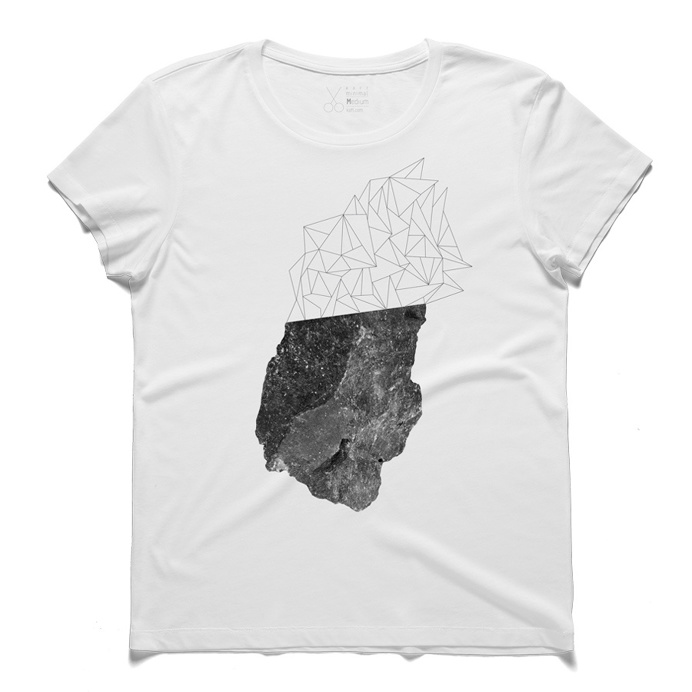 #amorf #white #tee #tshirt #miróferra #form #polygon #stone #alisenturk