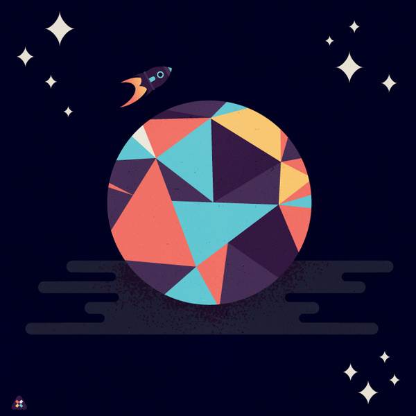 Star Planet, by Micah Berger #inspiration #creative #design #graphic #black #illustration #star #planet