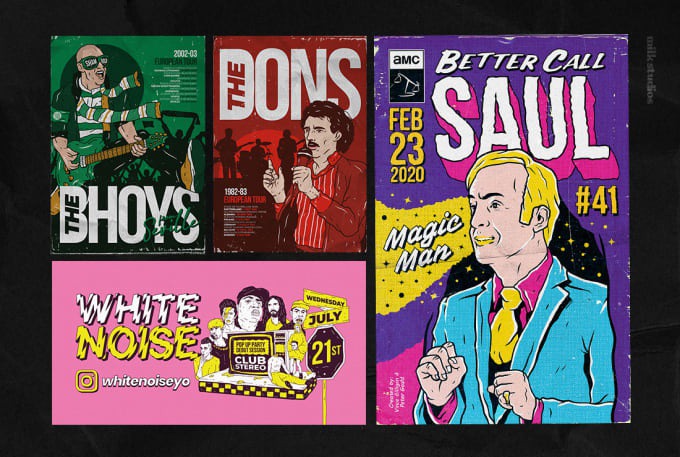design a retro poster for gig concert or anything