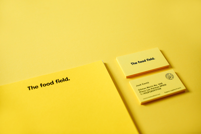 The Food Field store branding corporate design san pedro mexico by parametro studio business card minimal beautiful organic eat shop station