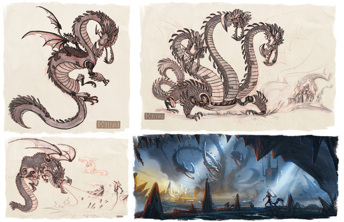Paul Sullivan Concept Art #dragon #fantasy #animation #design #illustration #concept #art #painting