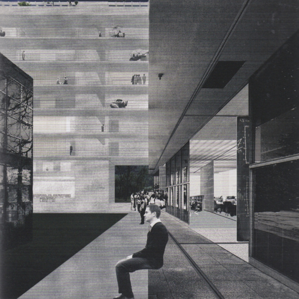 Guilliermo Delagado Castaneda, A strategic plan for Rome, Via Casalina, Perspective, 2010 #collage #architecture