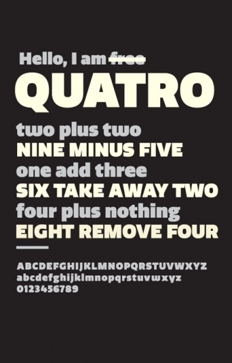 AisleOne - Graphic Design, Typography and Grid Systems #quatro #free #typeface #poster #typography