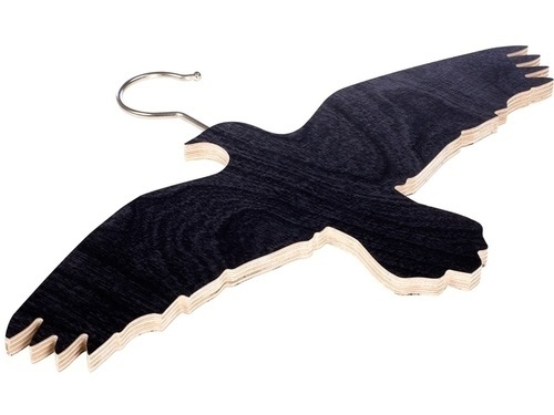 From Scandinavia with love - design & style (Coat hanger shaped like a bird in black, white or...) #hanger #design #scandinavian #bird