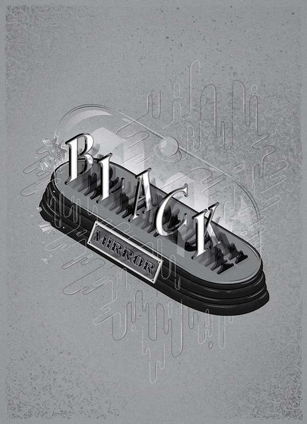 Black Mirror #lettering #black #mirror #illustration #typography