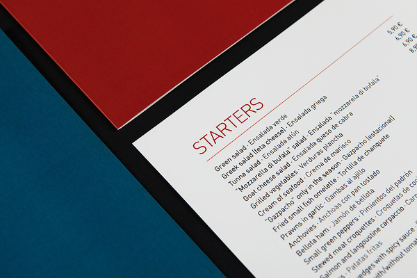Restaurant menu · estudi oh! #print #restaurant