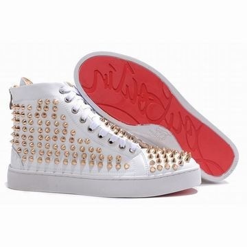 Red Bottom Men Shoes Louis Gold Spikes Men Sneakers White - AliExpress