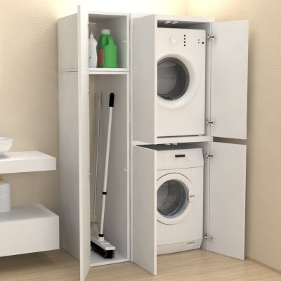 Column cover + accessory compartment with doors