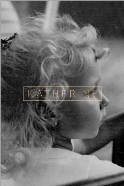 KATHERINE #white #girl #invitation #print #black #poster #and