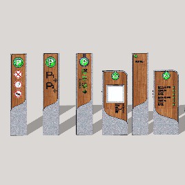 Wayfinding | Signage | Sign | Design | 小区公园导视牌标识牌