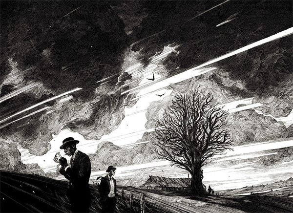 Nico Delorts Epic Ink and Scratchboard Illustrations Offer an Intriguing Glimpse into Fictional Narratives