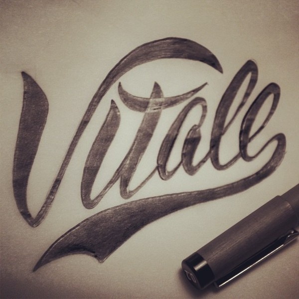 Vitale, branding project by Adria Molins #calligraphy #lettering #retro #handmade #vintage #barcelona #brush #swoosh #molins #typography
