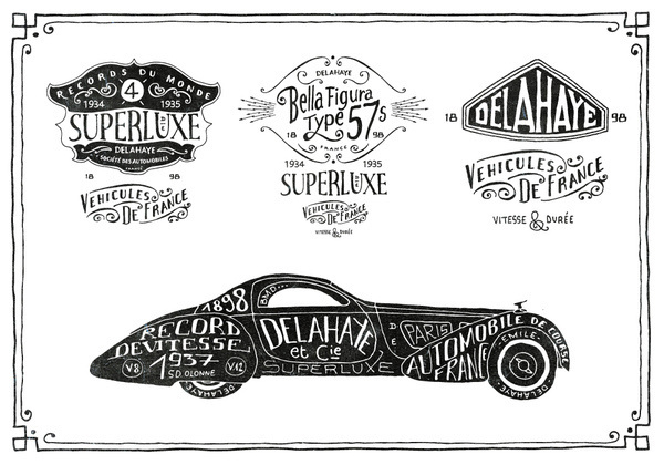 Delahaye project by bmd design on the Behance Network #type #lettering