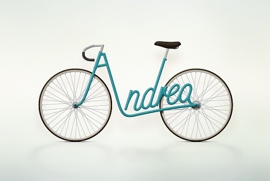 Write a Bike on the Behance Network #bicycle #bike #typography