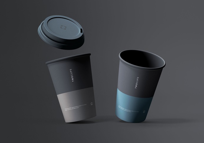 Two Coffee Cups Mockup